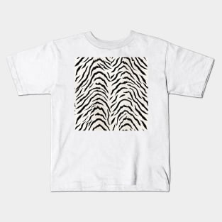 Animal Prints White Tiger Pattern Kids T-Shirt